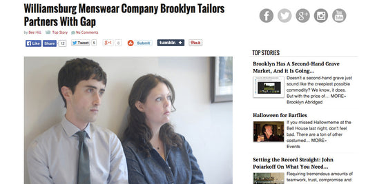 Screen grab of Brooklyn Magazine article. Main photo is of owners, Daniel and Brenna Lewis.  