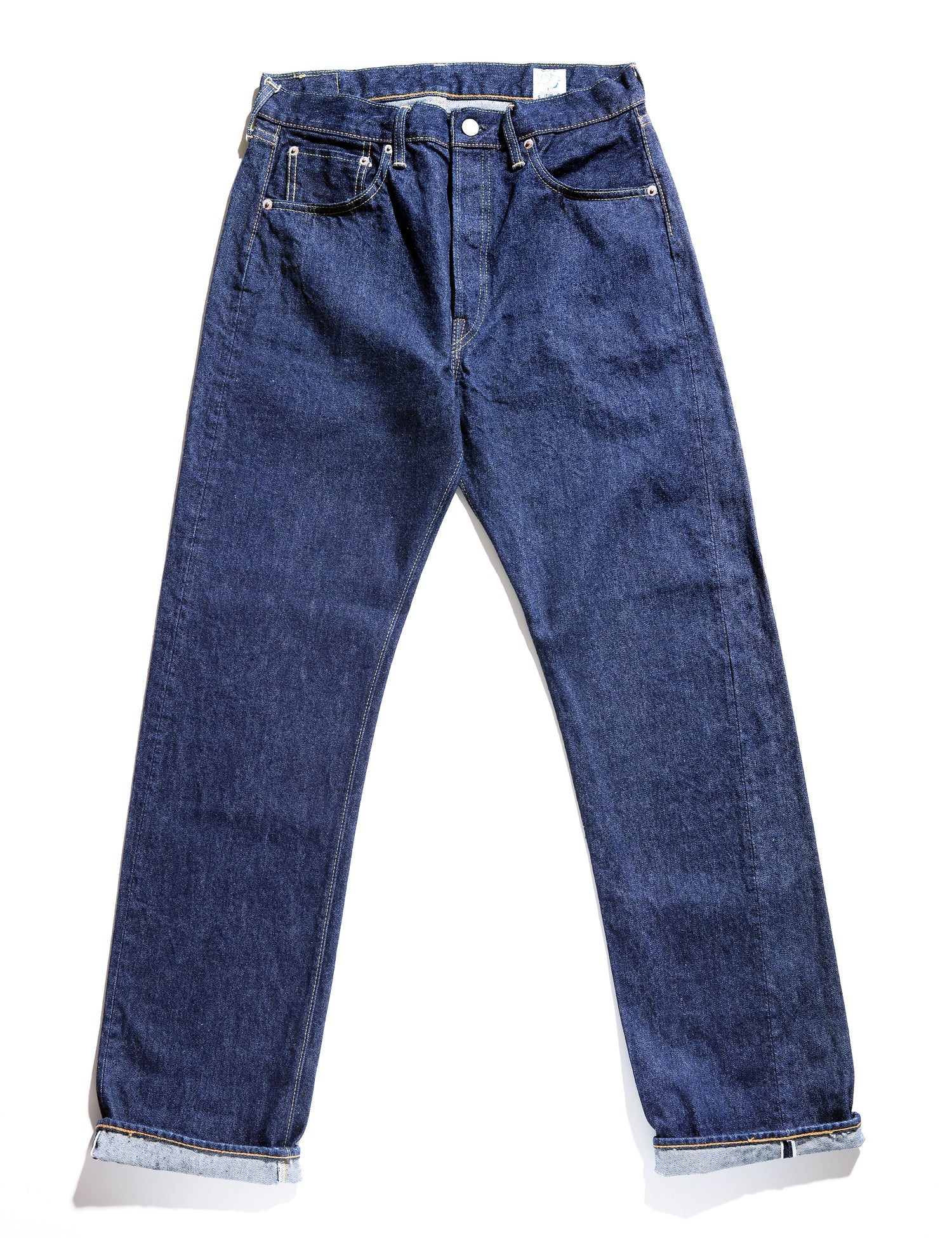105 Standard Fit Selvedge Denim Jeans full length shot