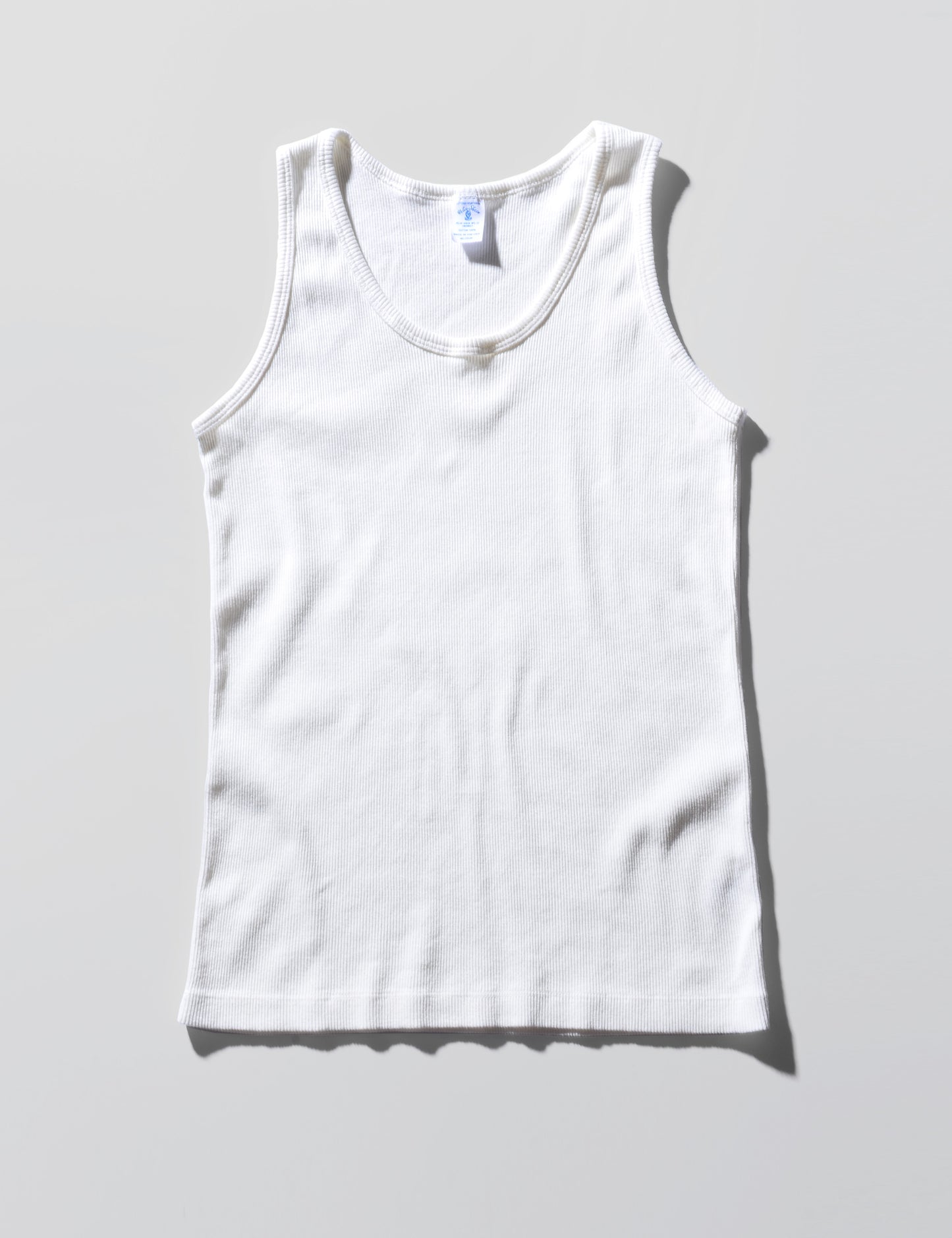 One-Pack Ribbed Tank in White