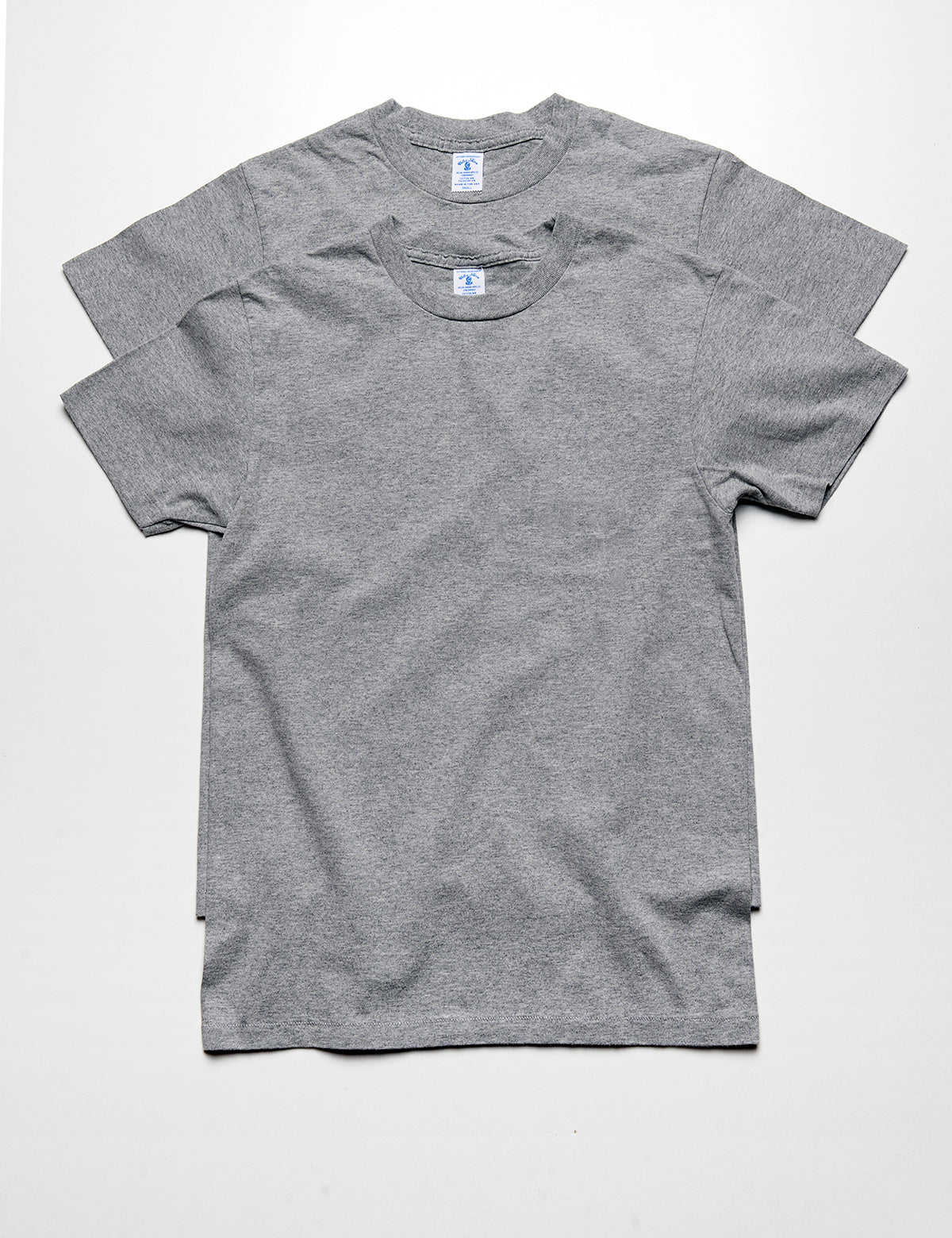 Full length shot of Velva Sheen 2-Pack Short Sleeve Tee in Heather Gray