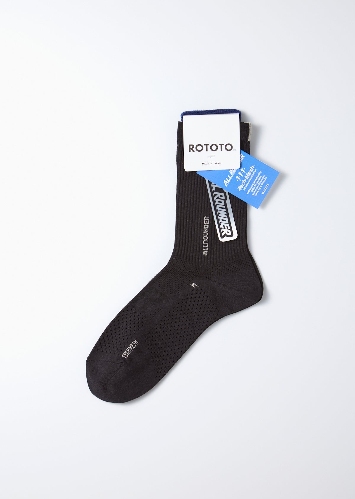 Allrounder Tech-Mesh Crew Socks - Black