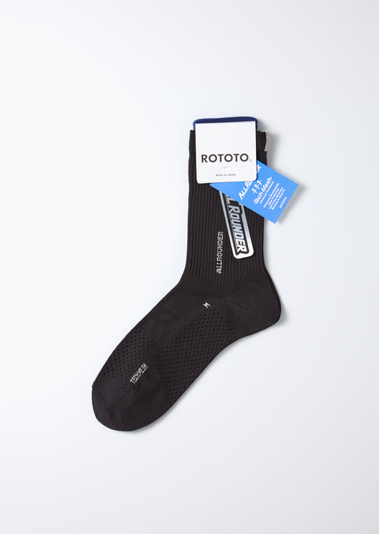 Allrounder Tech-Mesh Crew Socks - Black