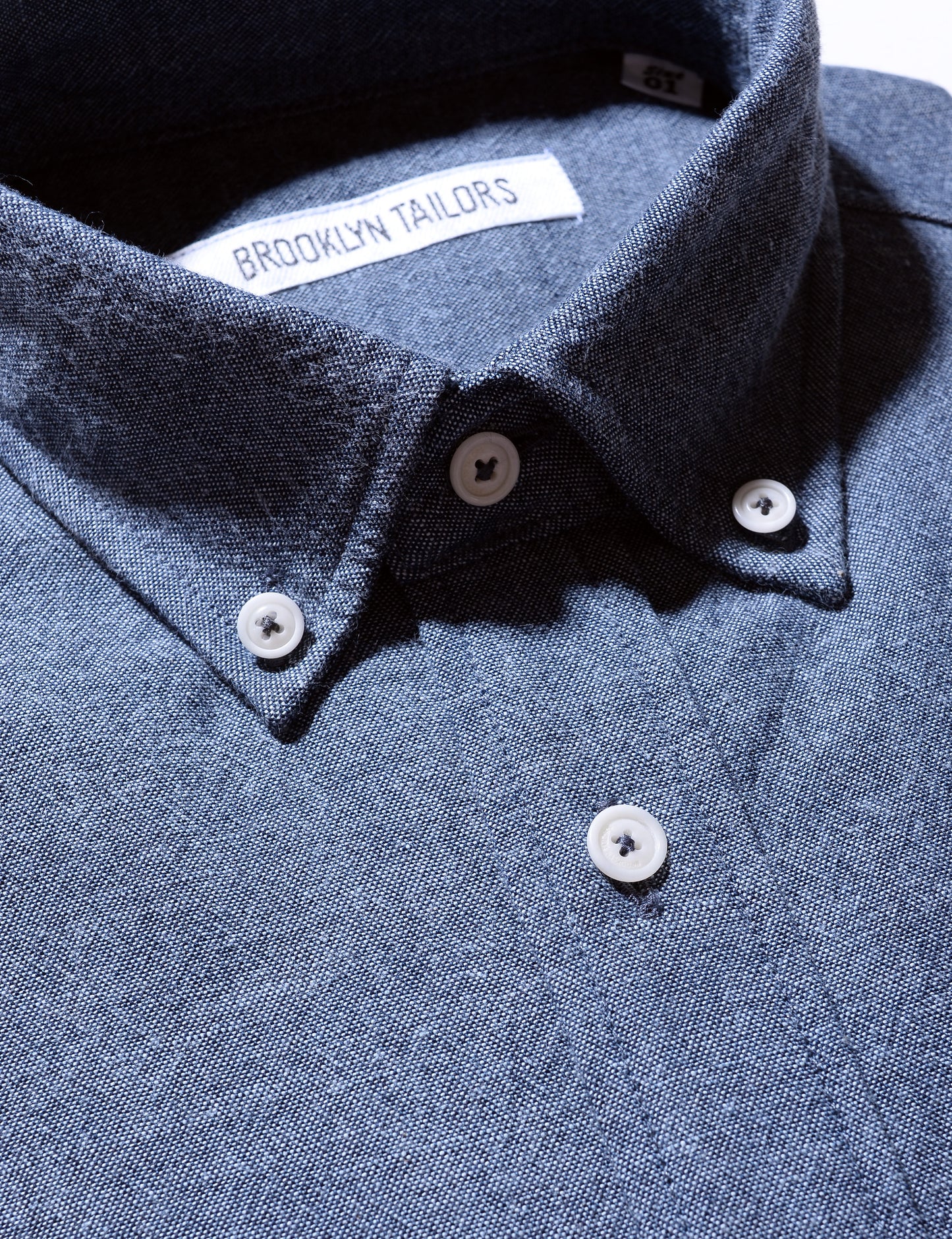BKT10 Slim Casual Shirt in Sturdy Chambray - Light Indigo