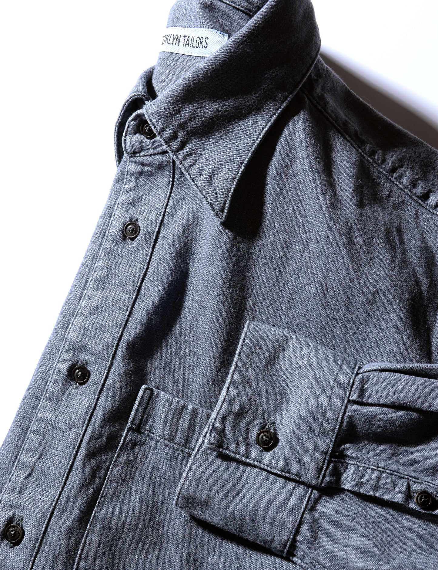 BKT14 Relaxed Shirt in Japanese Denim - Stonewashed Black