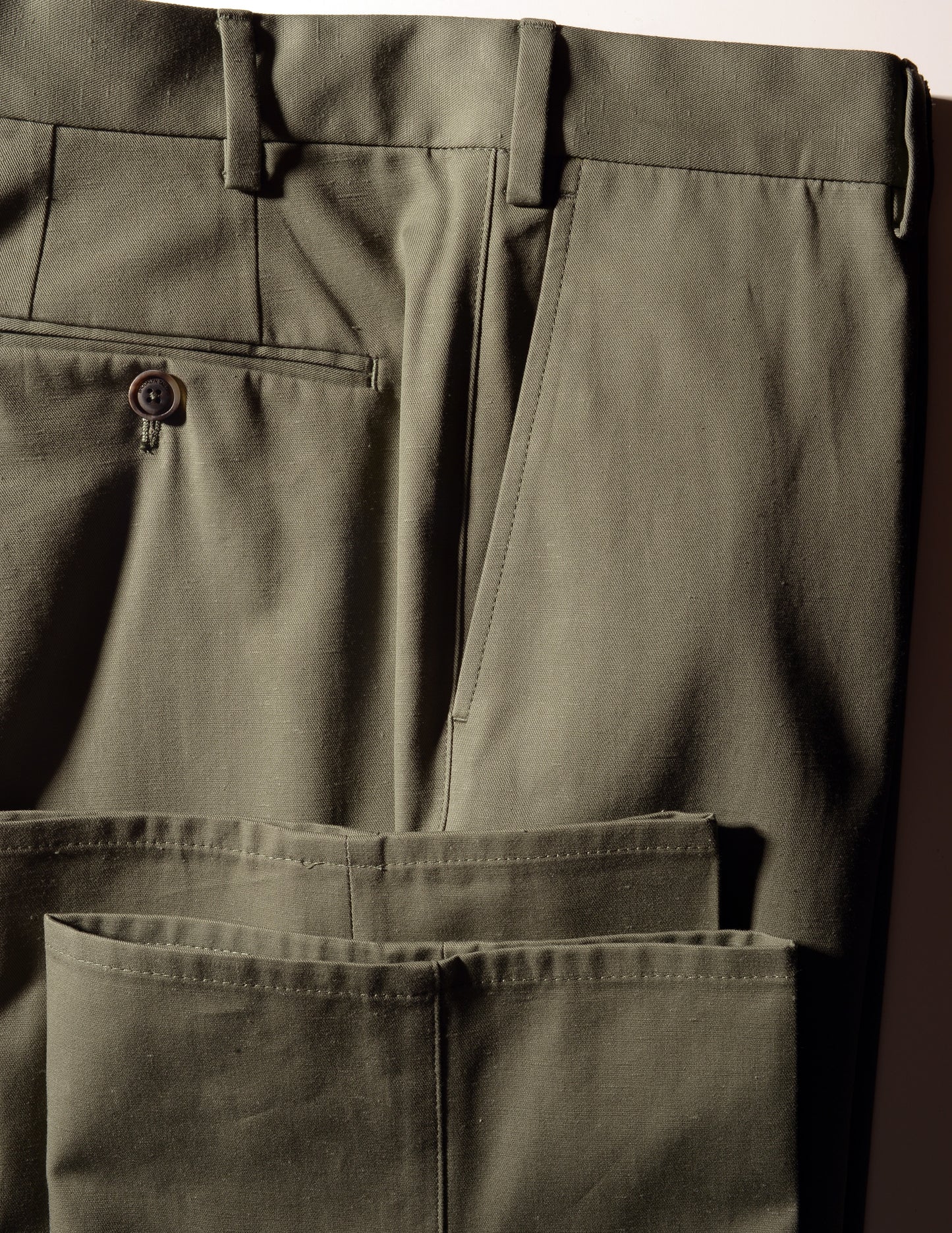 FINAL SALE: BKT36 Straight Leg Pant in Slub Cotton - Sage Green
