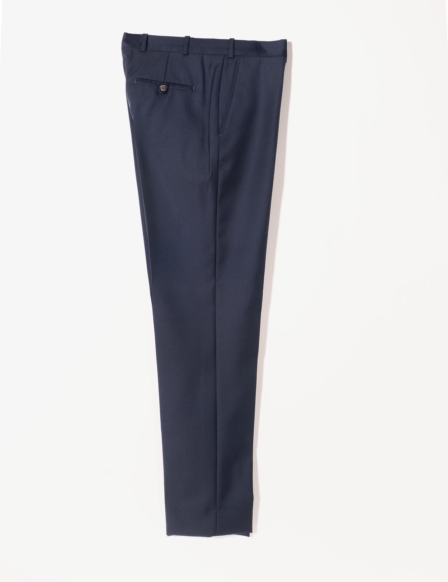 Brooklyn Tailors BKT50 Tailored Trouser in Super 110s Plainweave - Classic Navy full length flat shot