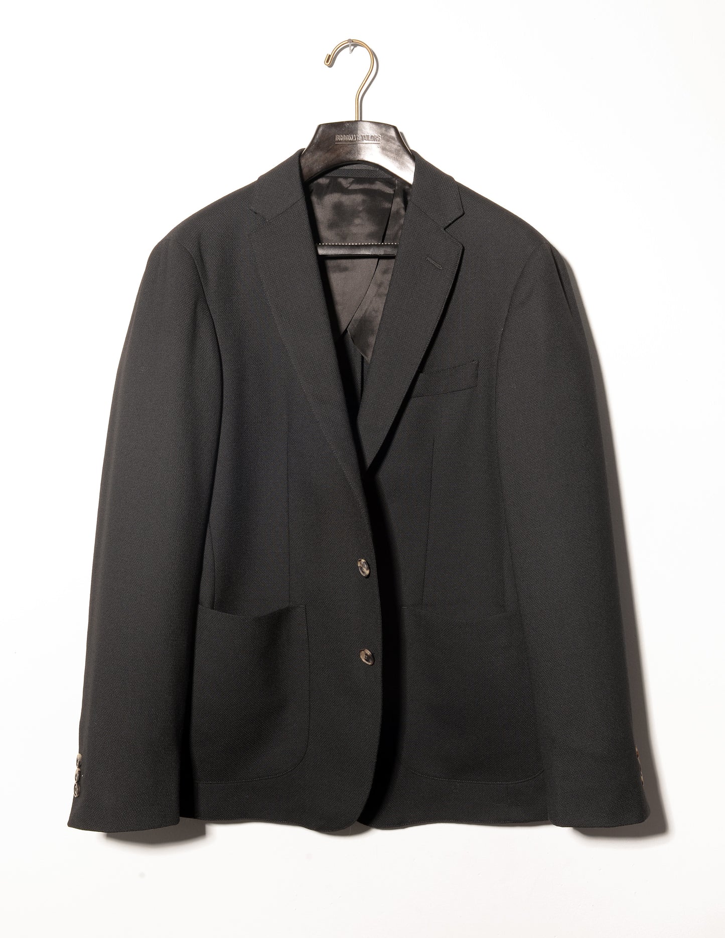FINAL SALE: BKT35 Unstructured Jacket in Wool Hopsack - Black
