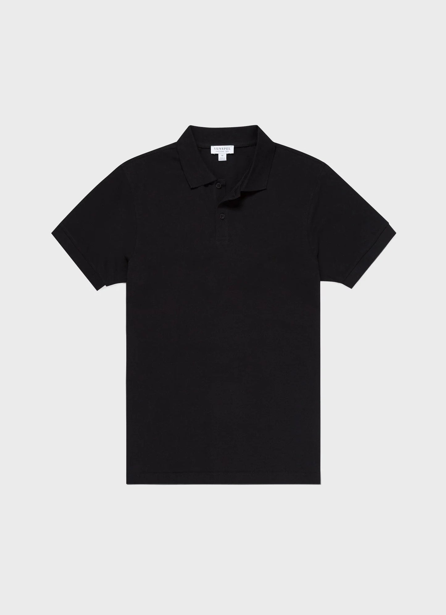Short Sleeve Pique Polo - Black