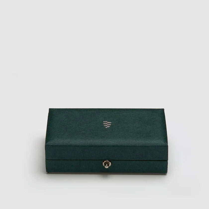 Stone Bow Cufflinks in 18 Carat Rose Gold & Bloodstone