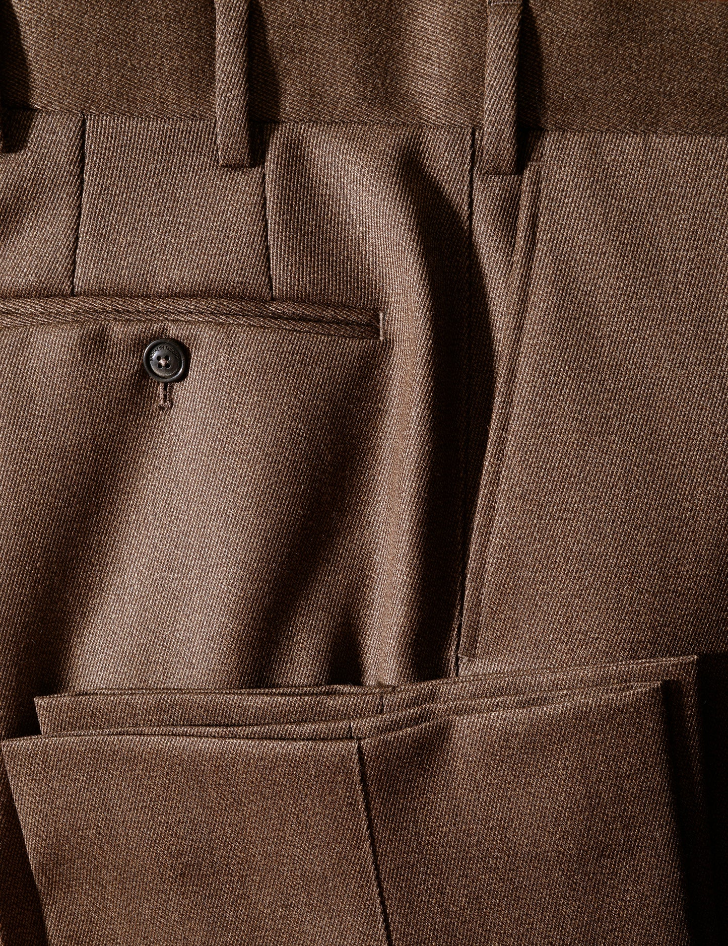 FINAL SALE: BKT36 Straight Leg Trouser in Italian Covert Twill - Chocolate