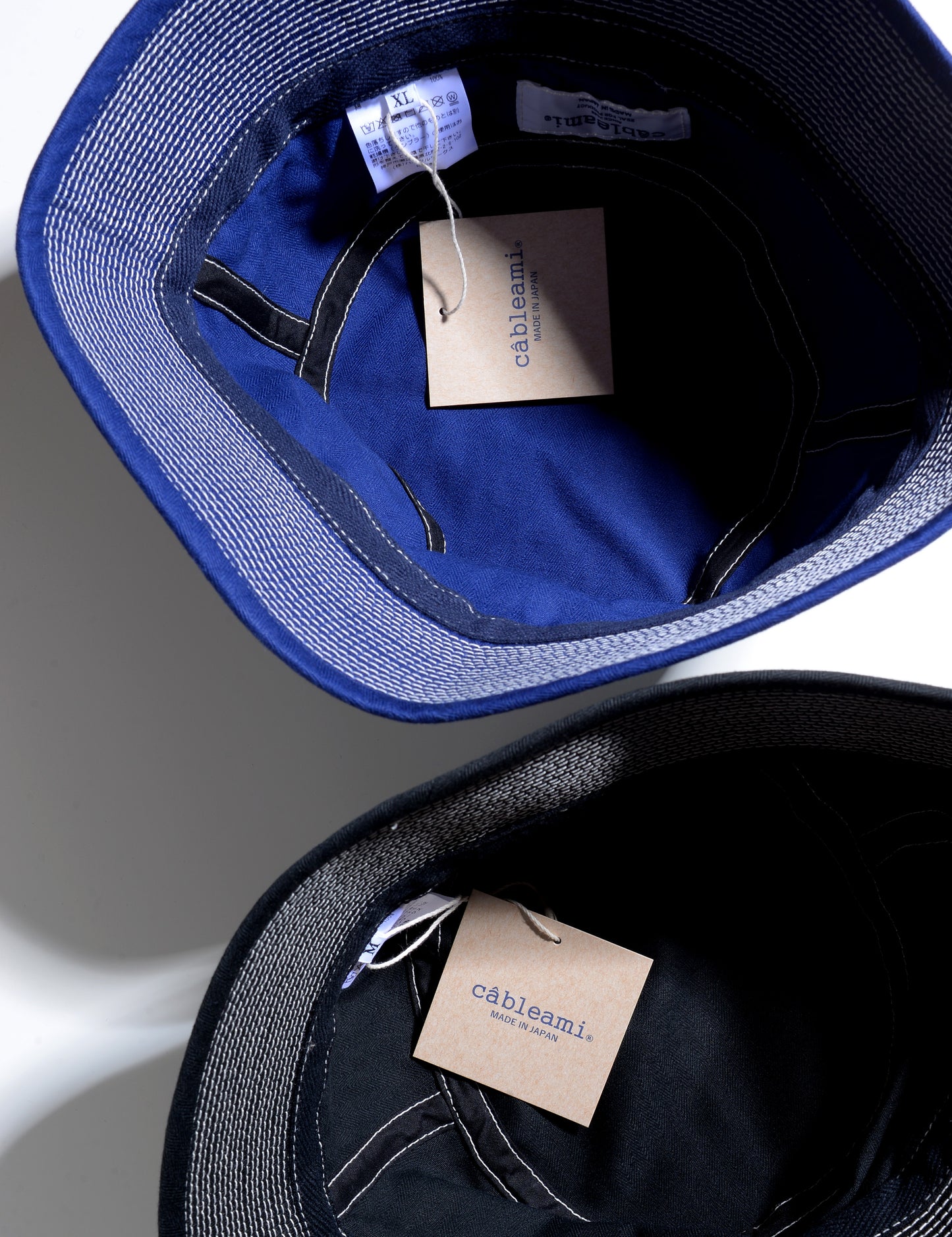FINAL SALE: Organic Cotton Herringbone Bucket Hat - Black