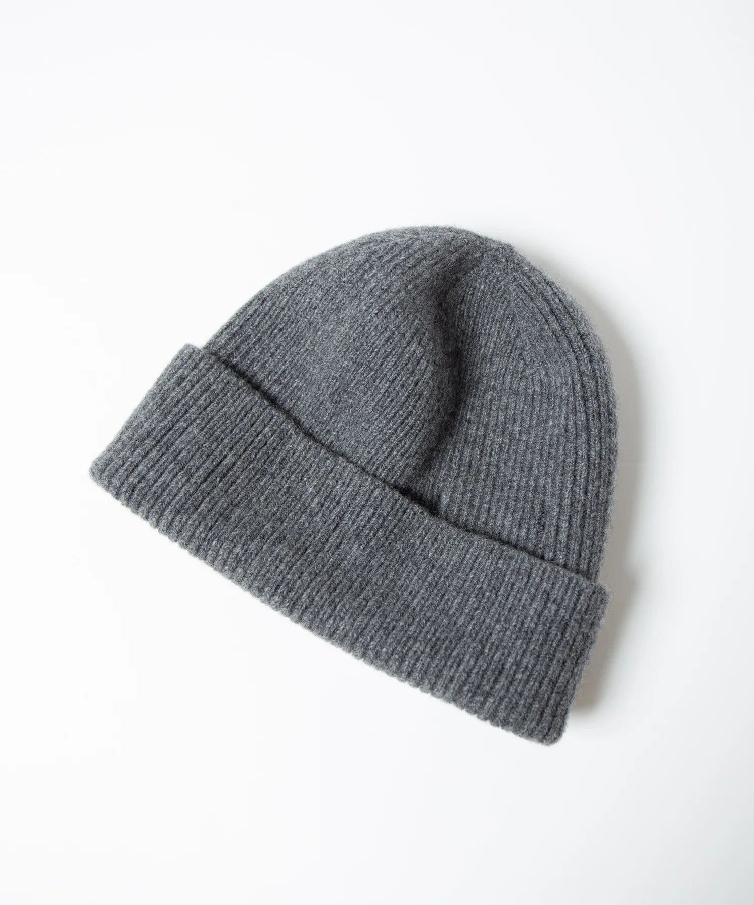 Cashmere Silk Blend Knit Watch Cap Charcoal Brooklyn Tailors