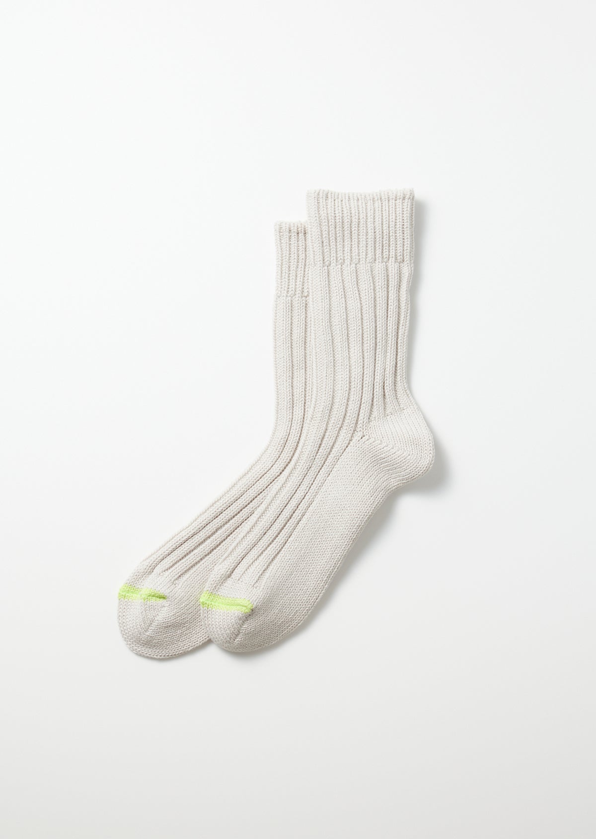 Chunky Ribbed Crew Socks - Pale Gray