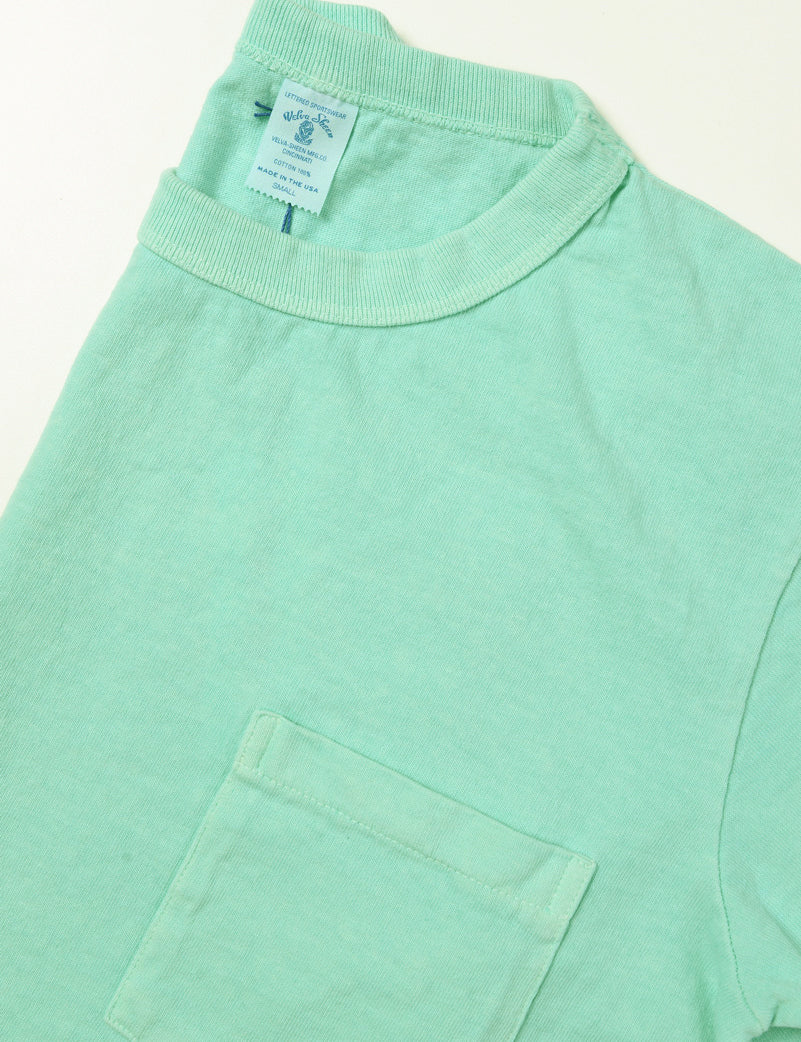 FINAL SALE: Pigment Pocket Tee in Seafoam