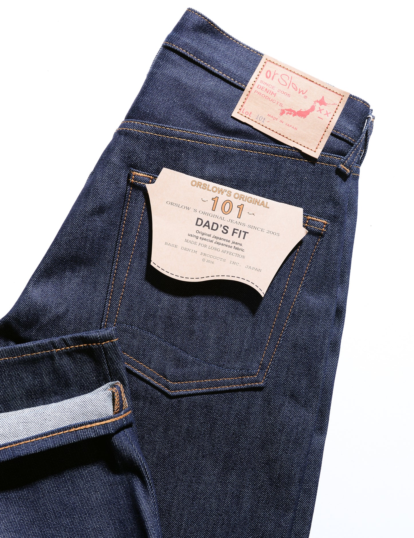 101 Dad Fit Selvedge Denim Jeans - Raw Denim