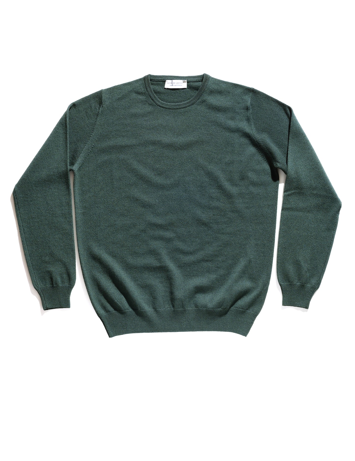 Wool Cashmere Crewneck - Hunter Green
