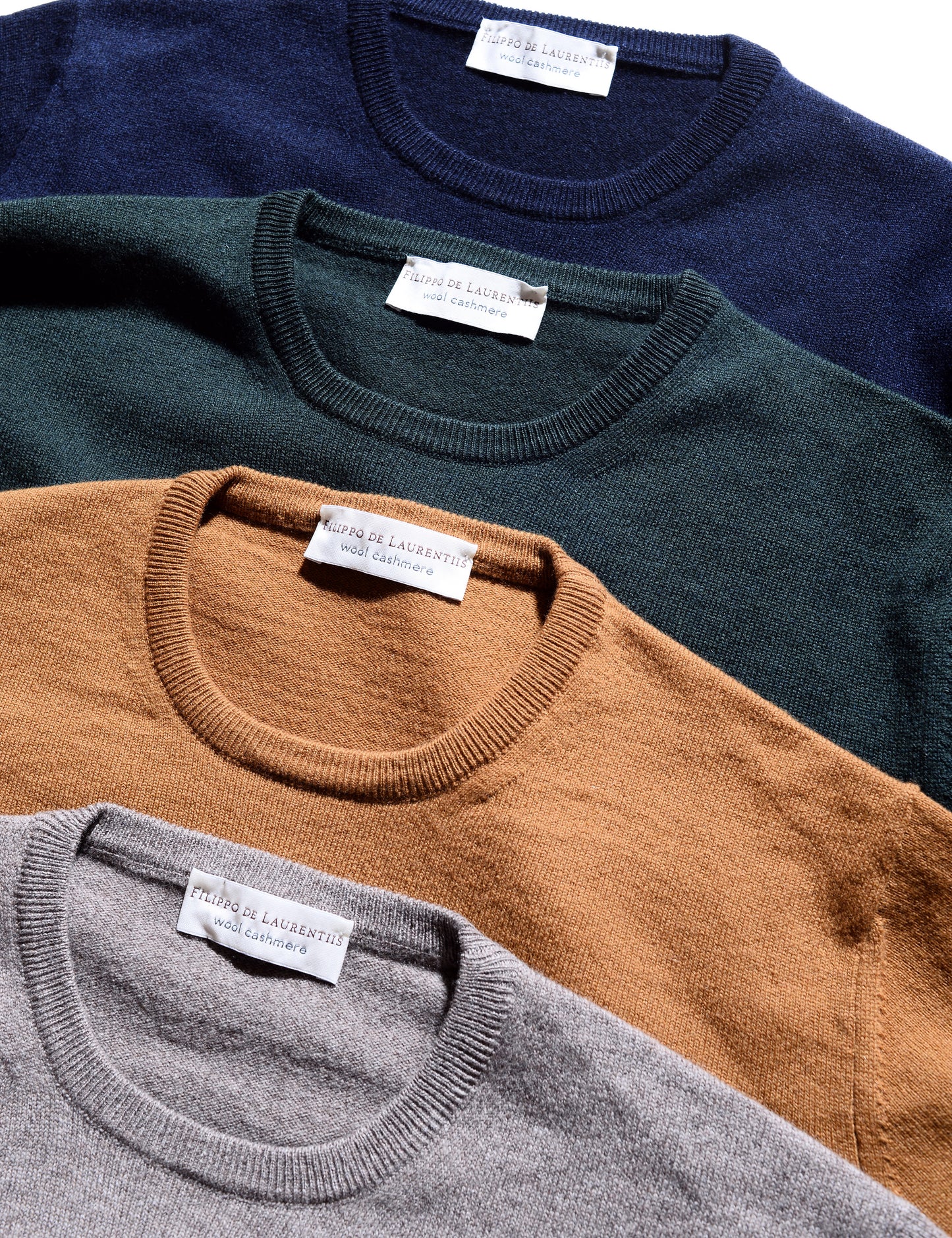 Wool Cashmere Crewneck - Hunter Green