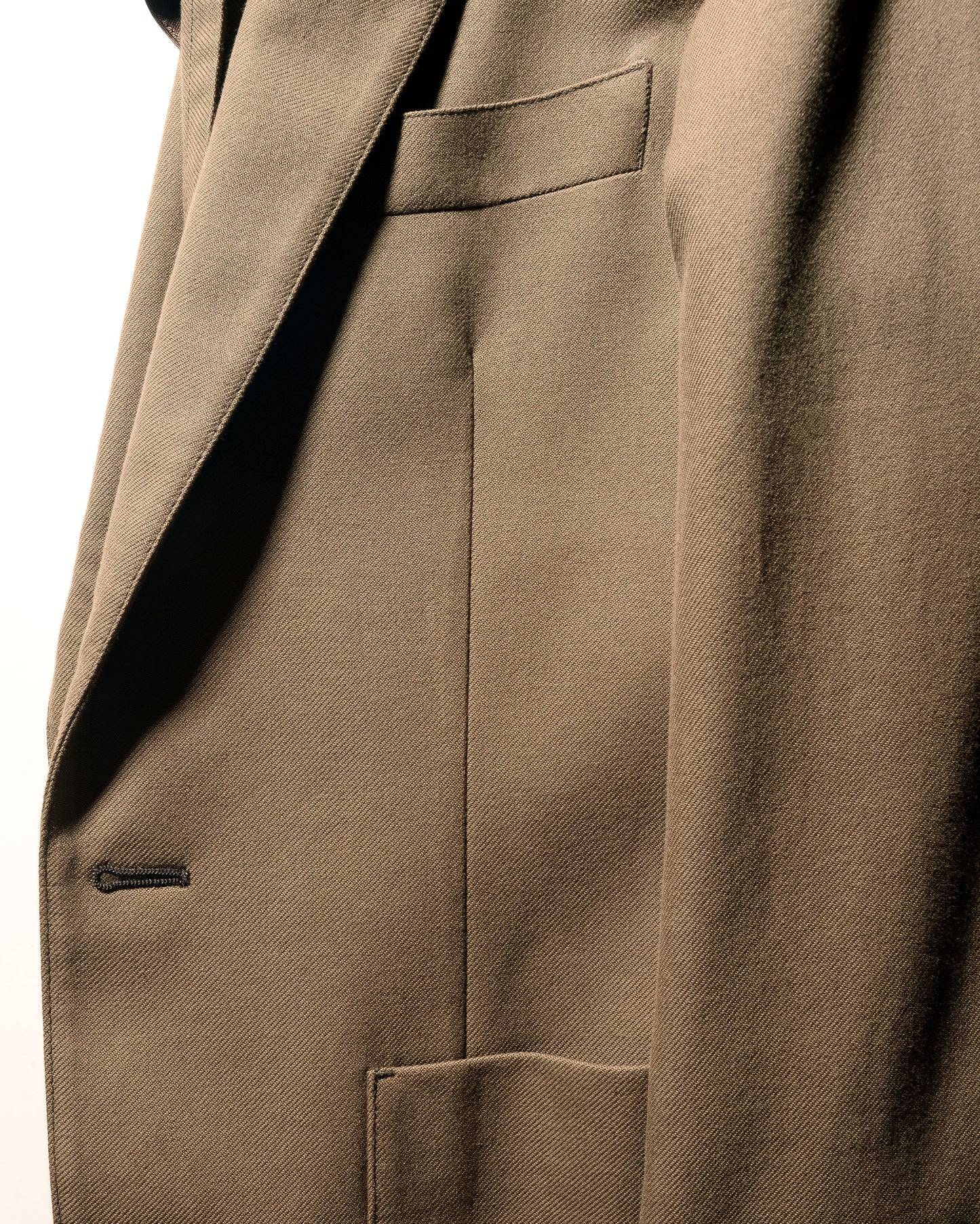 BKT35 Unstructured Jacket in Italian Cotton Twill - Bark
