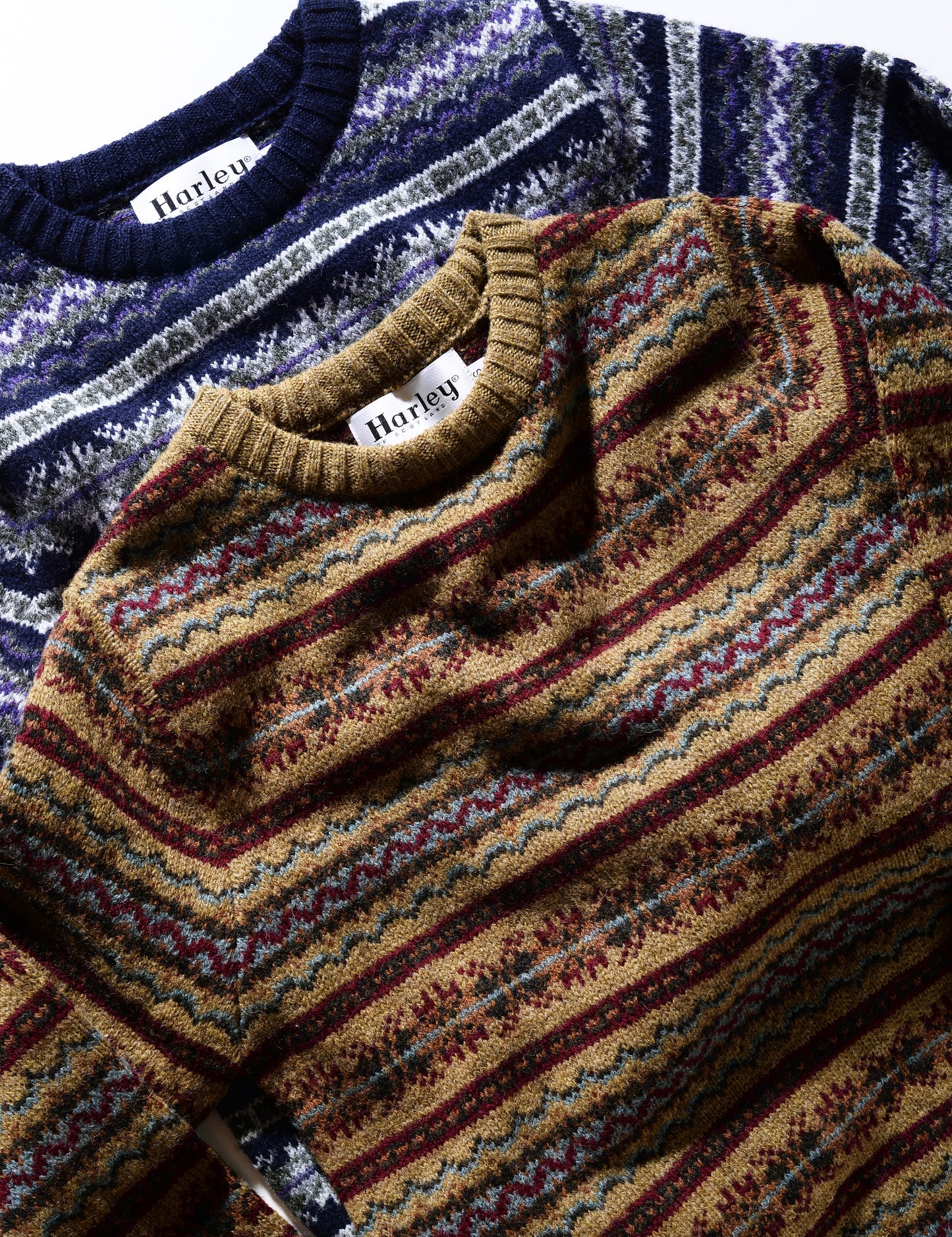 Fair Isle Shetland Sweater - New Navy