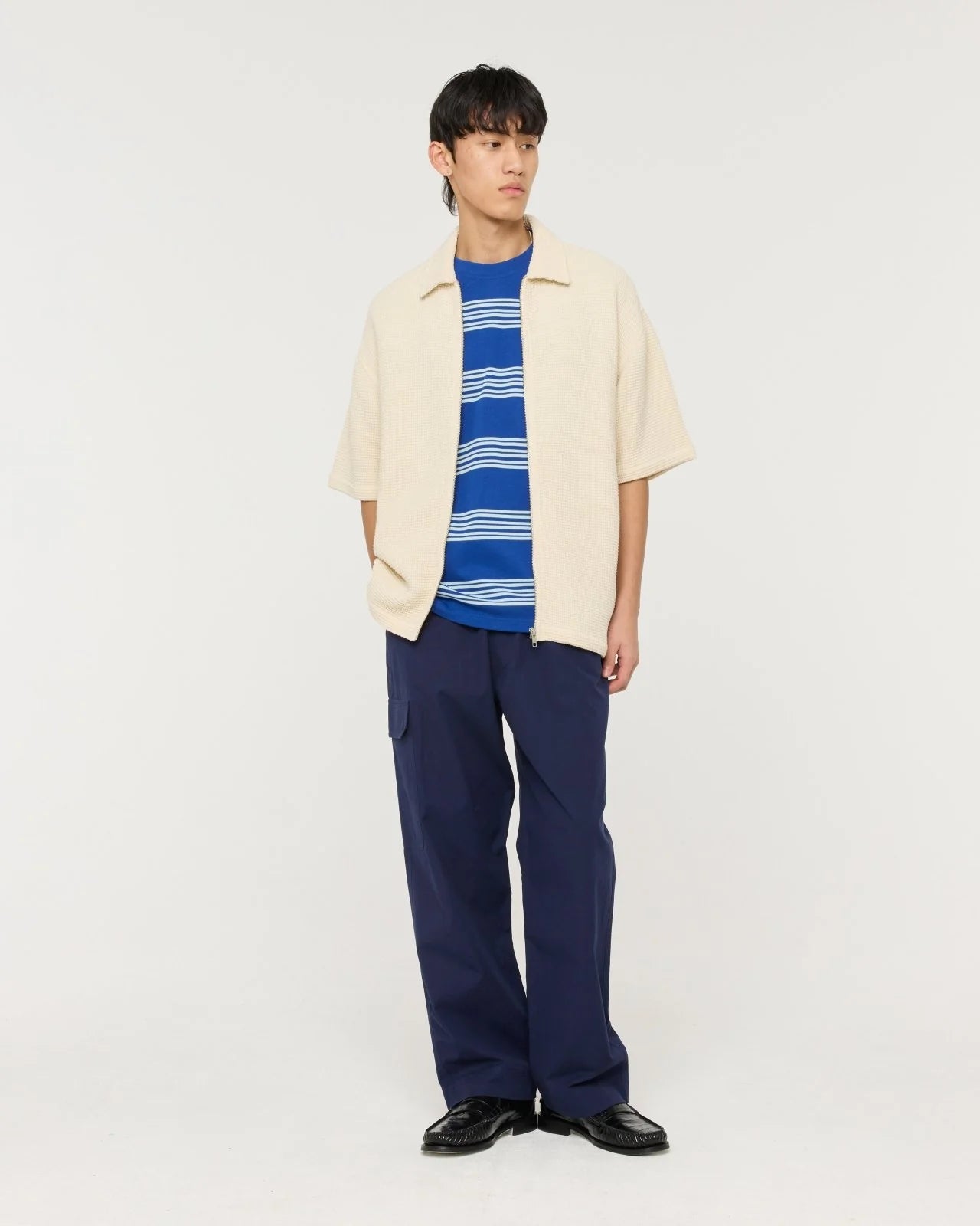 Haruto Cotton T-Shirt - Cobalt