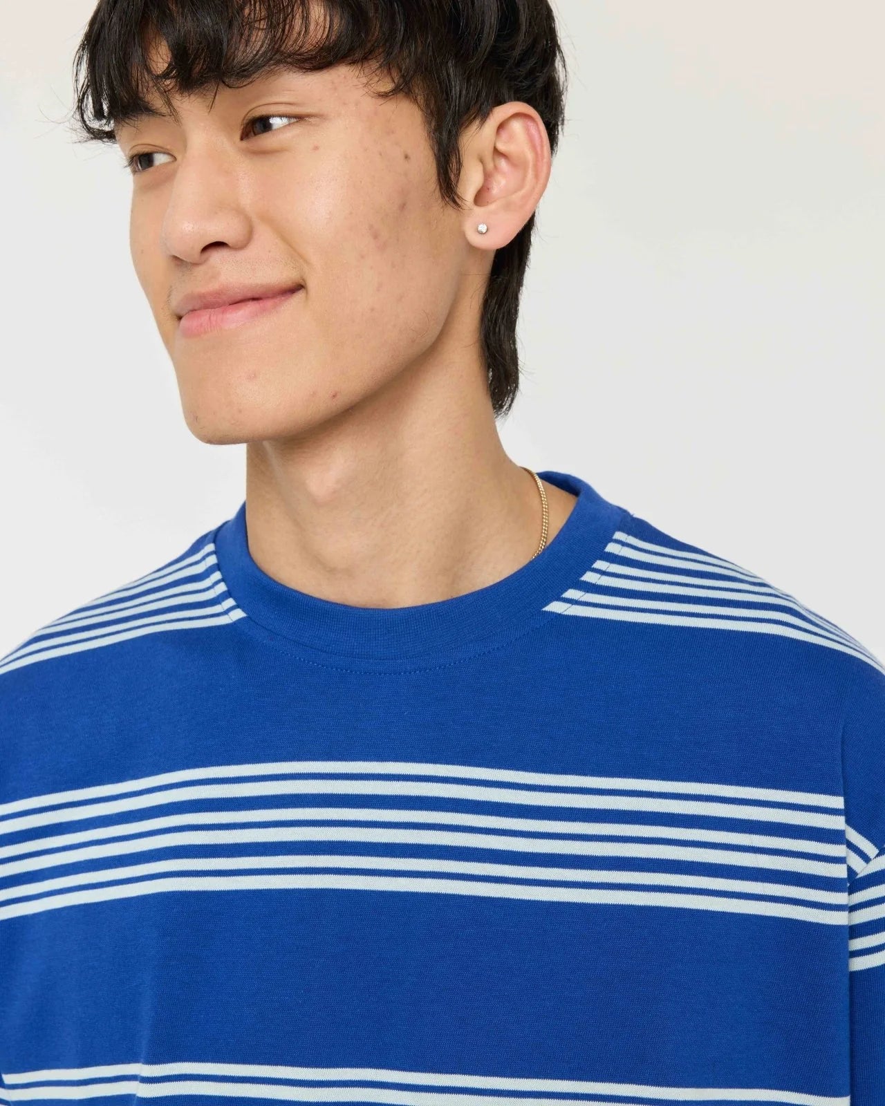 Haruto Cotton T-Shirt - Cobalt