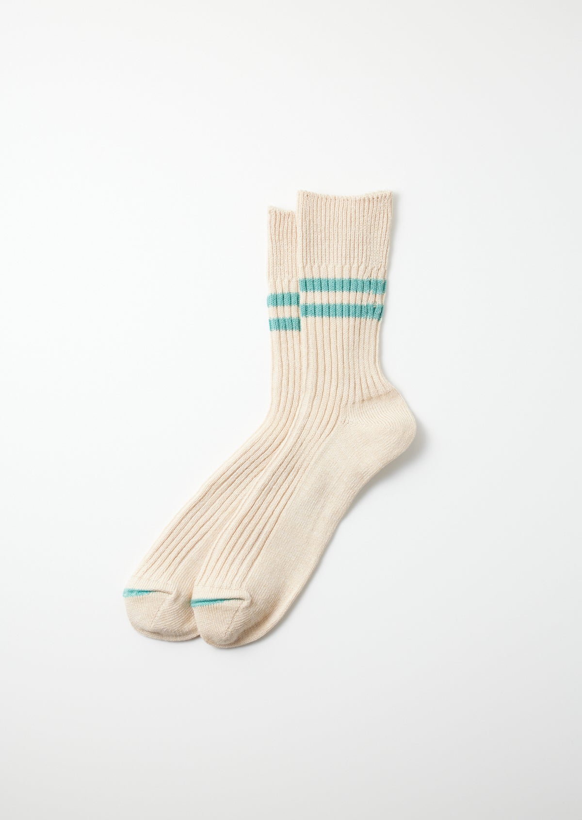 Hemp Organic Cotton Stripe Socks - White Sand