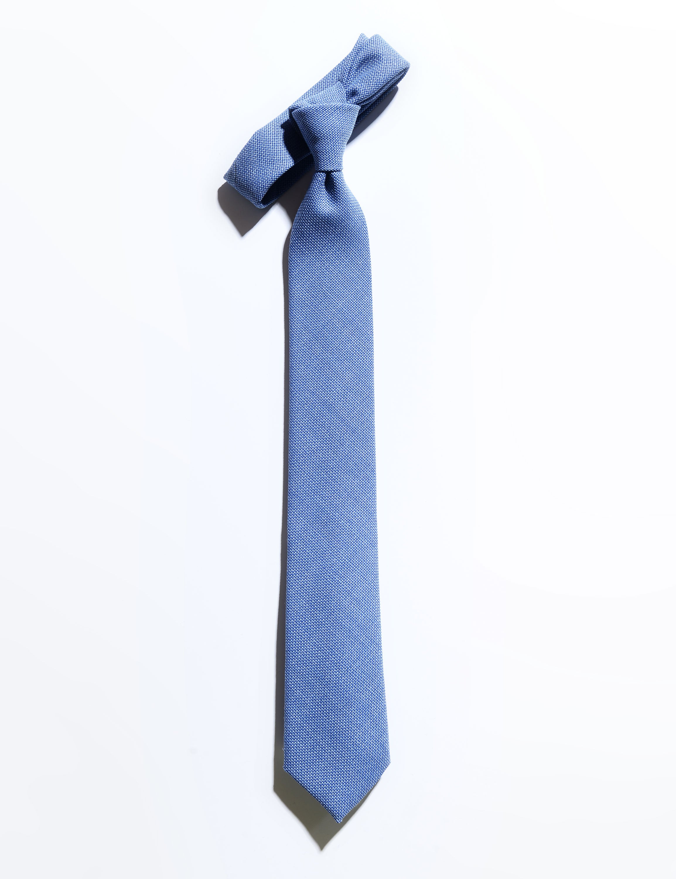 Super 140s Wool Hopsack Tie Robin