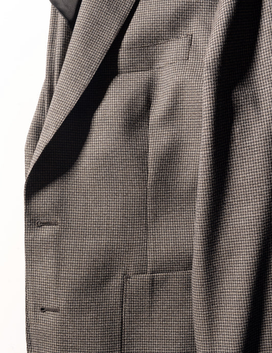 FINAL SALE: BKT35 Unstructured Jacket in Mini Houndstooth - Heather Gray