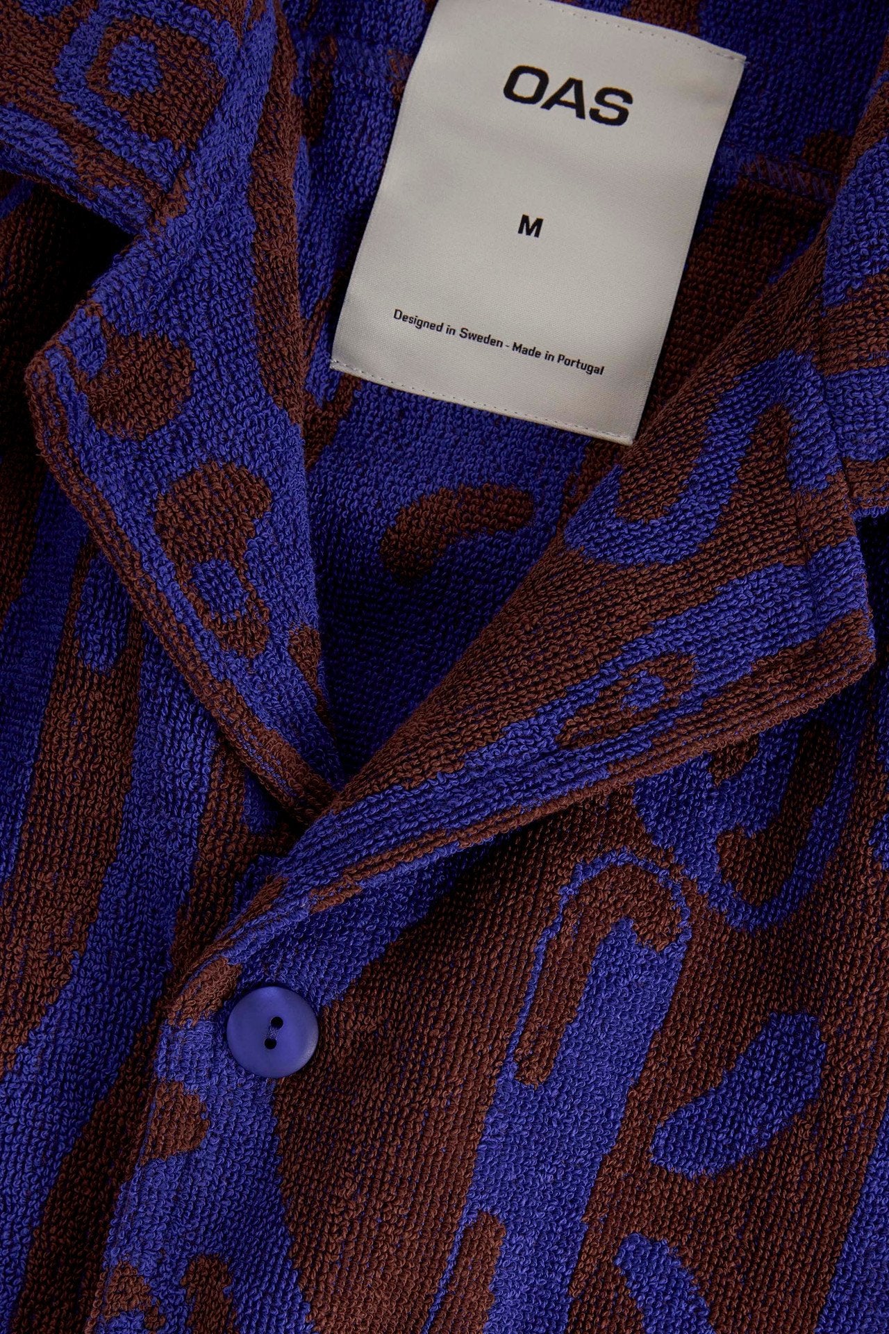 Close-up of OAS Thenards Jiggle Cuba Terry Shirt showing fabric texture