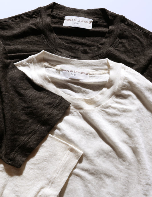 FINAL SALE: Linen Knit Tee - Walnut