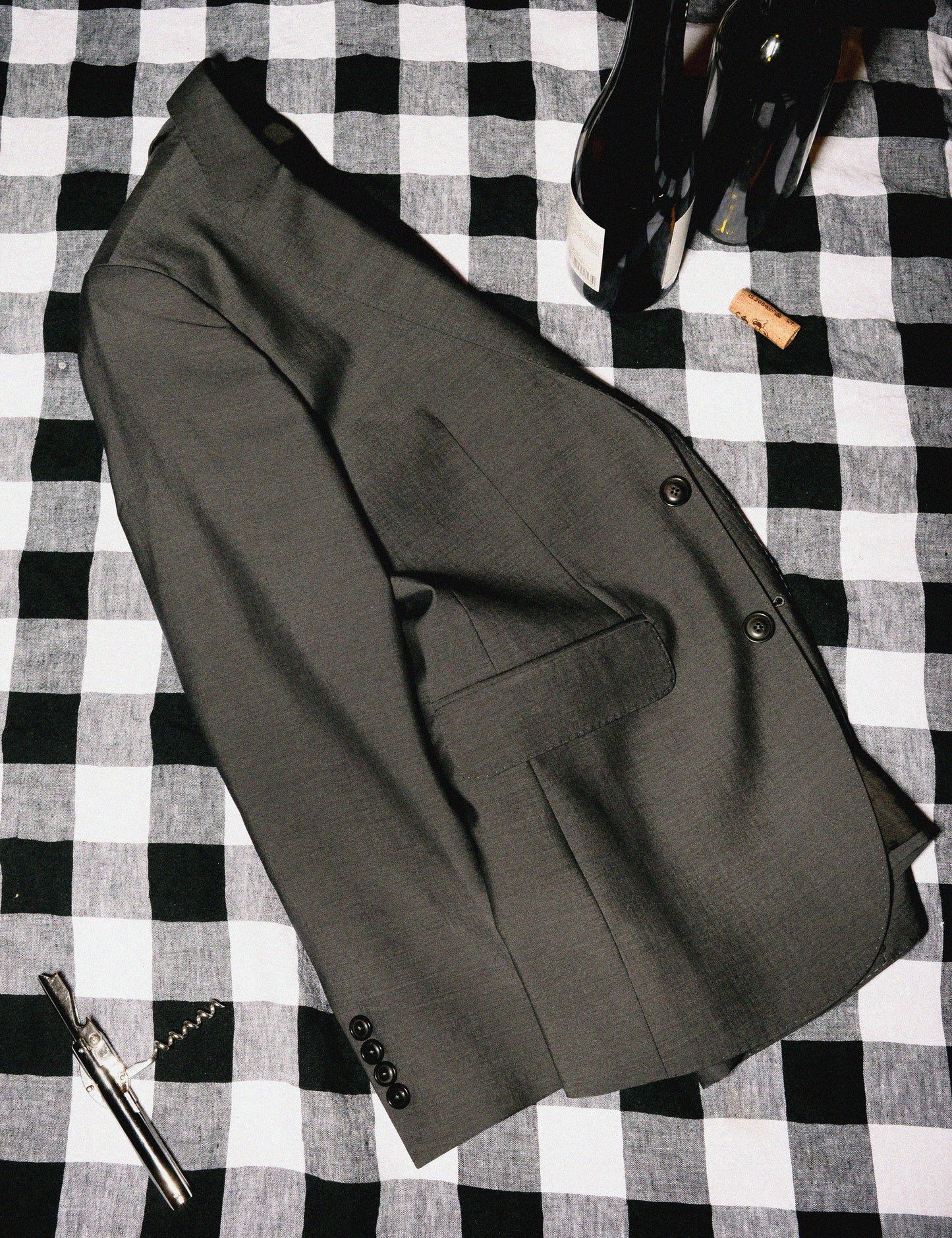 BKT50 Tailored Jacket in Wool Mohair Plainweave - Gunmetal Gray