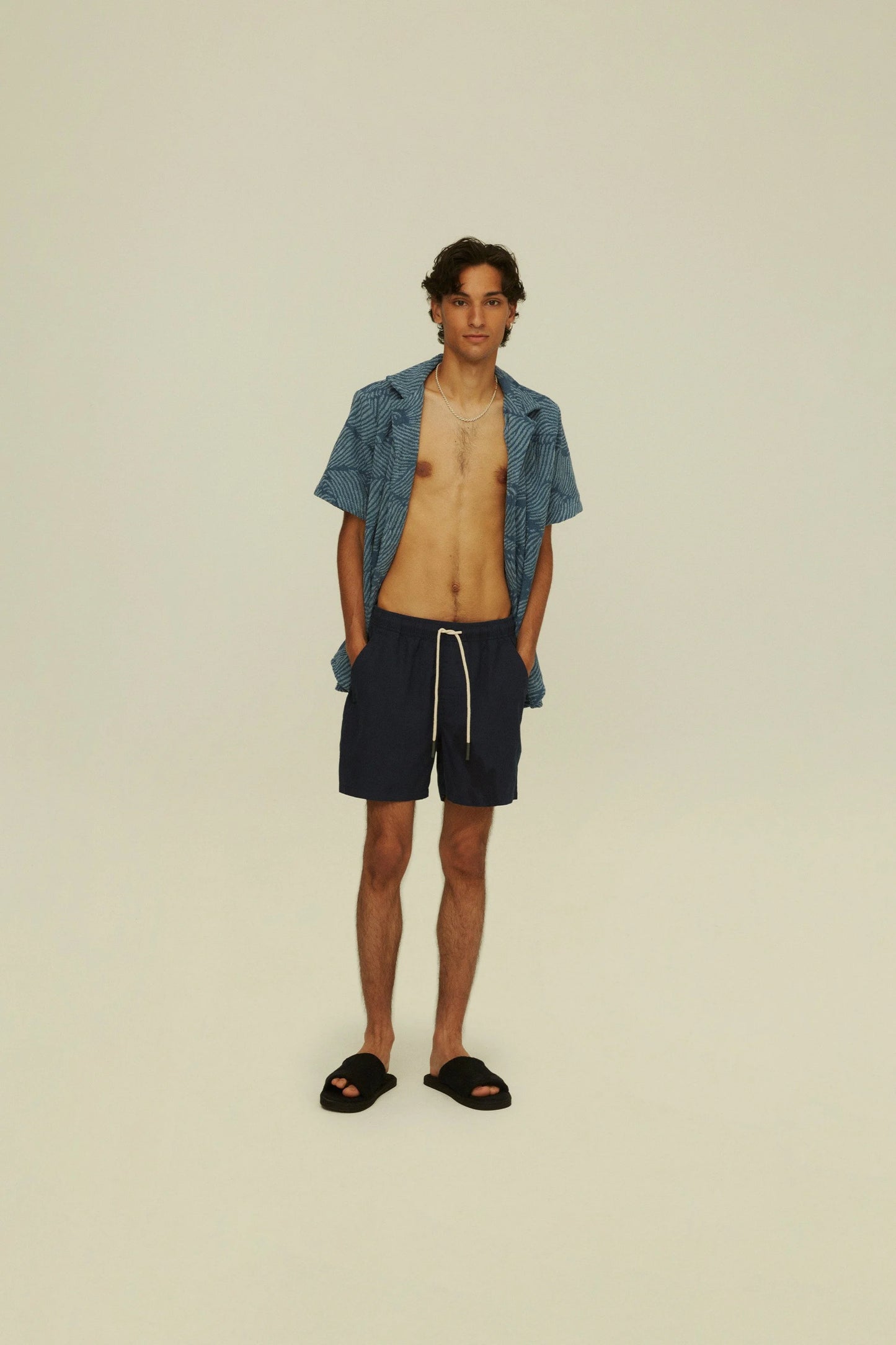 FINAL SALE: Navy Linen Shorts