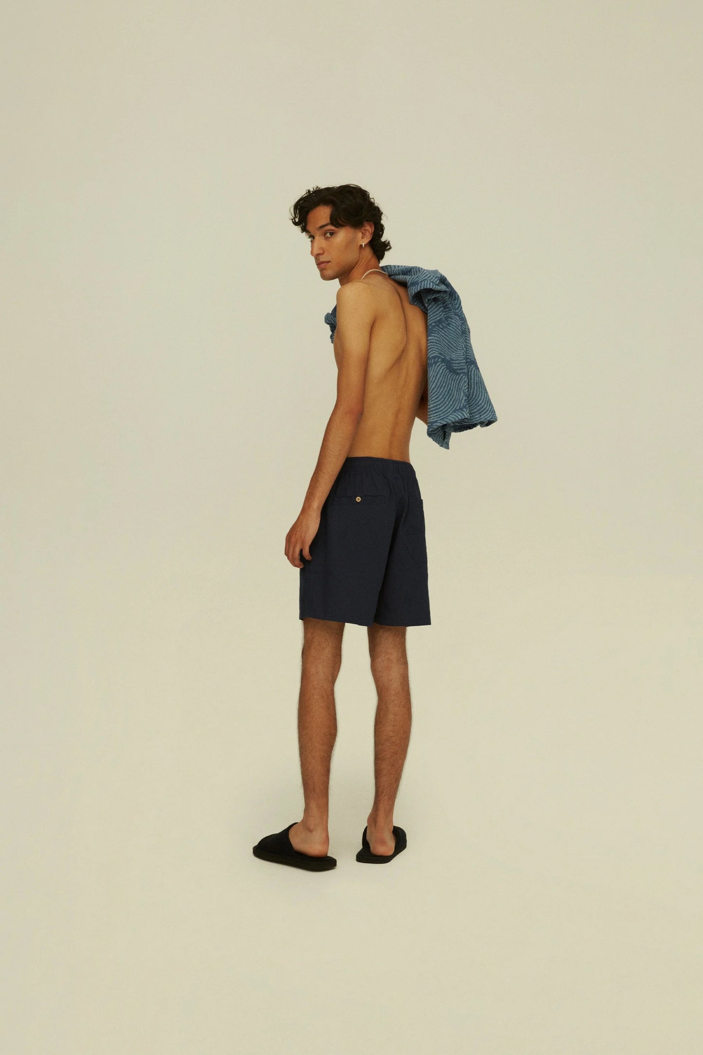 FINAL SALE: Navy Linen Shorts