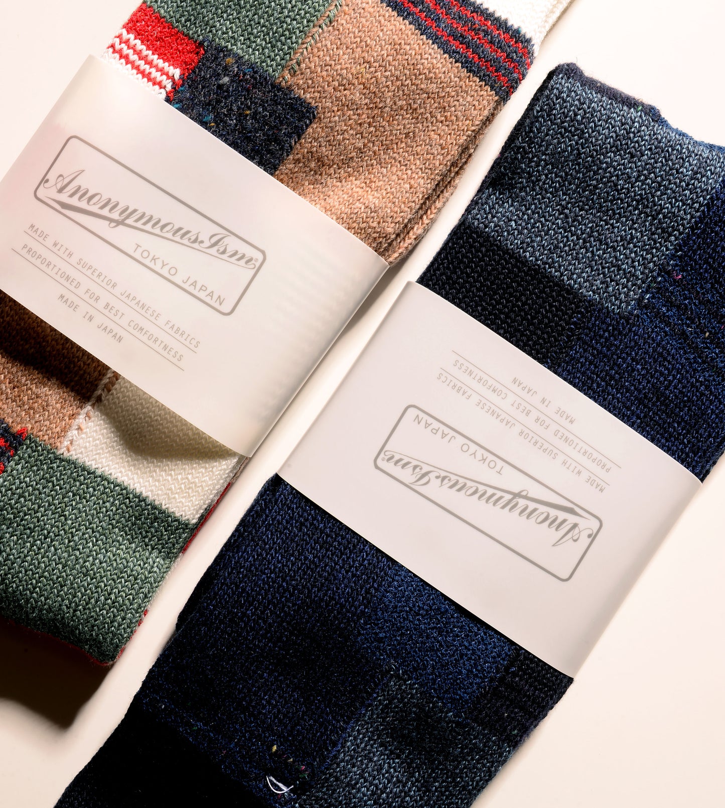 Patchwork Crew Socks - Off-White