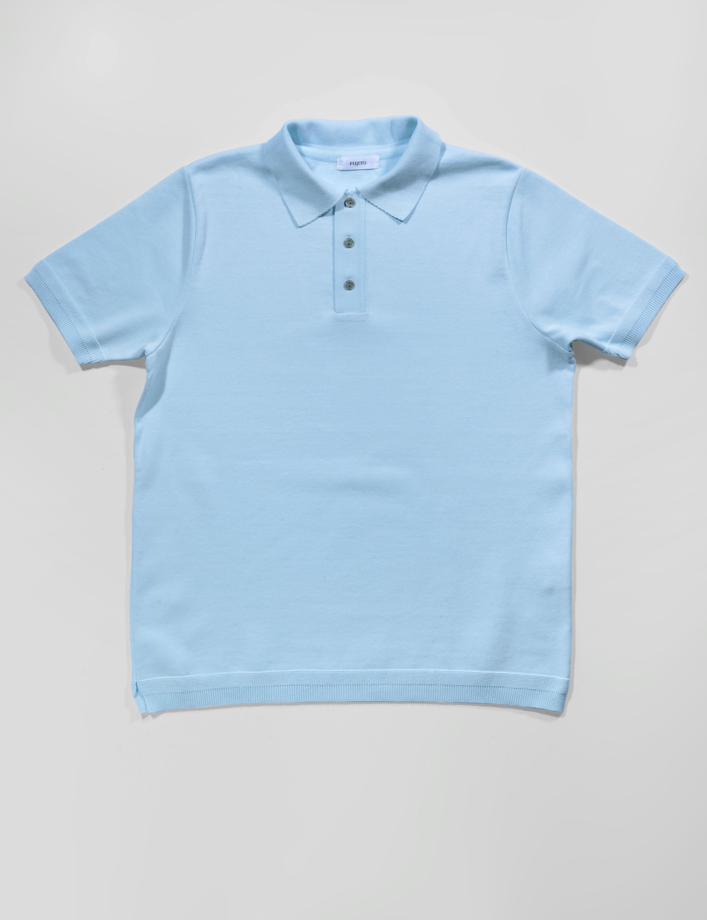 Easy Knit Polo in Sax Blue – Brooklyn Tailors