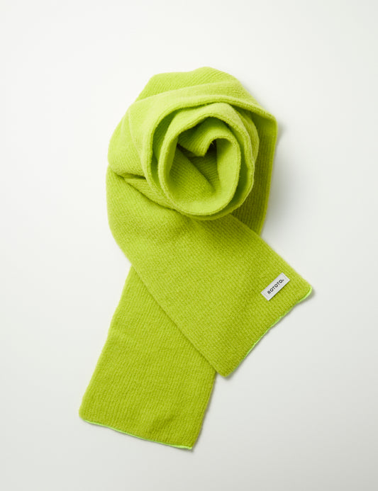 Coiled photo of Rototo Merino Boucle Scarf - Lime