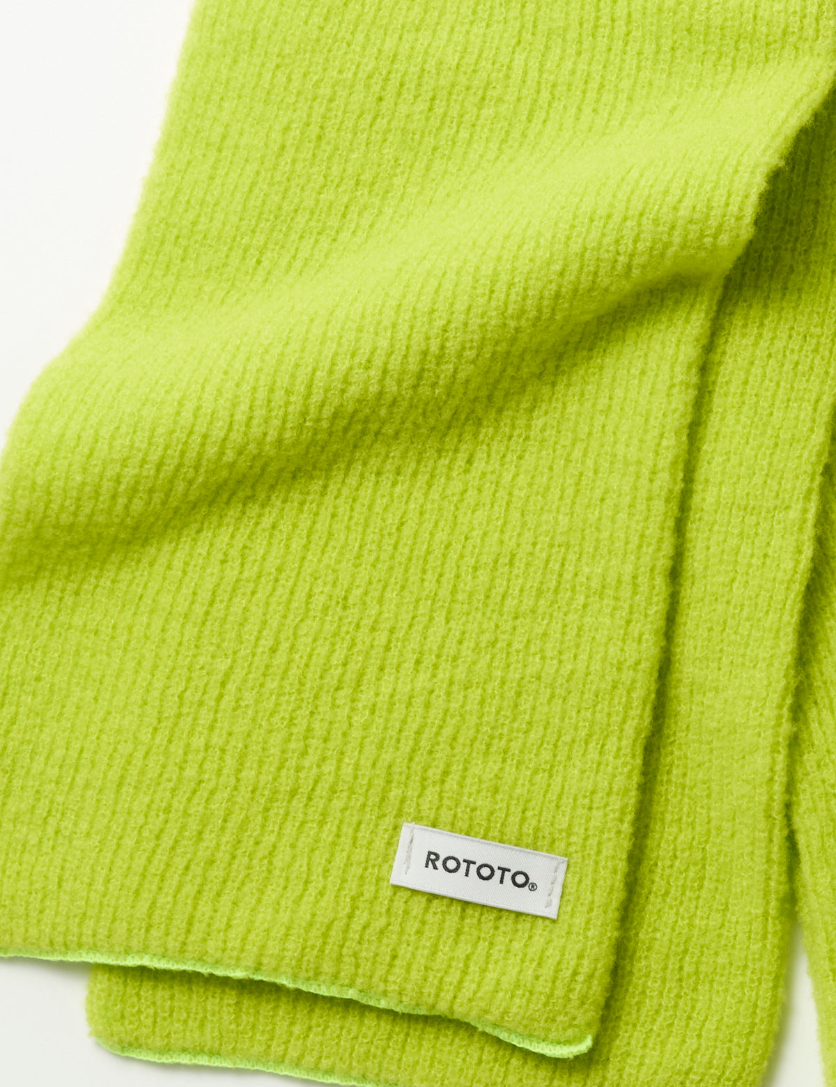 Merino Boucle Scarf - Lime