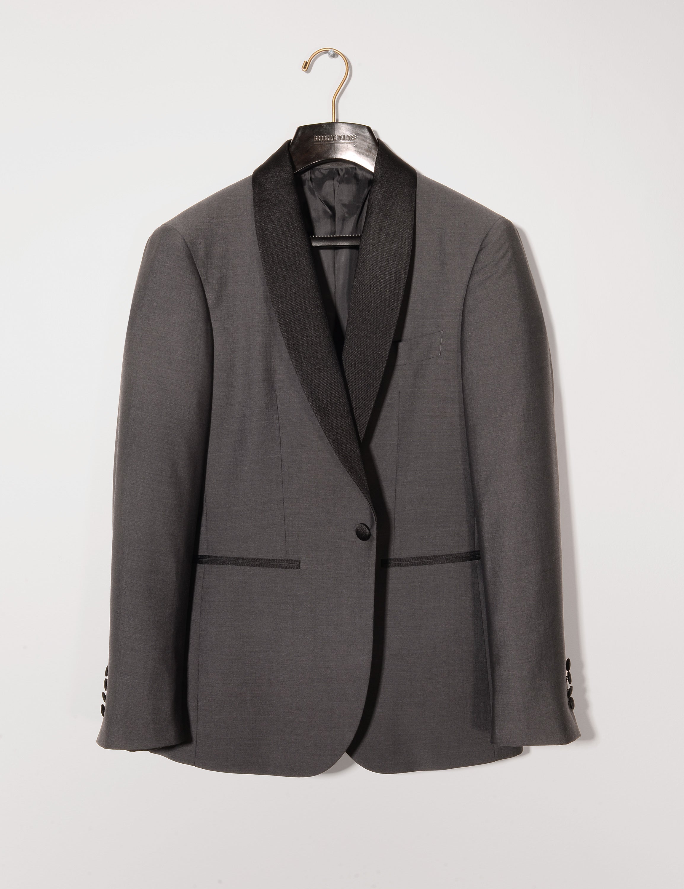BKT50 Shawl Collar Dinner Jacket Wool & Mohair Gunmetal