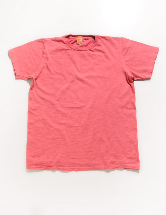 Full length flat shot of Velva Sheen Crewneck T-Shirt in Radiant Red