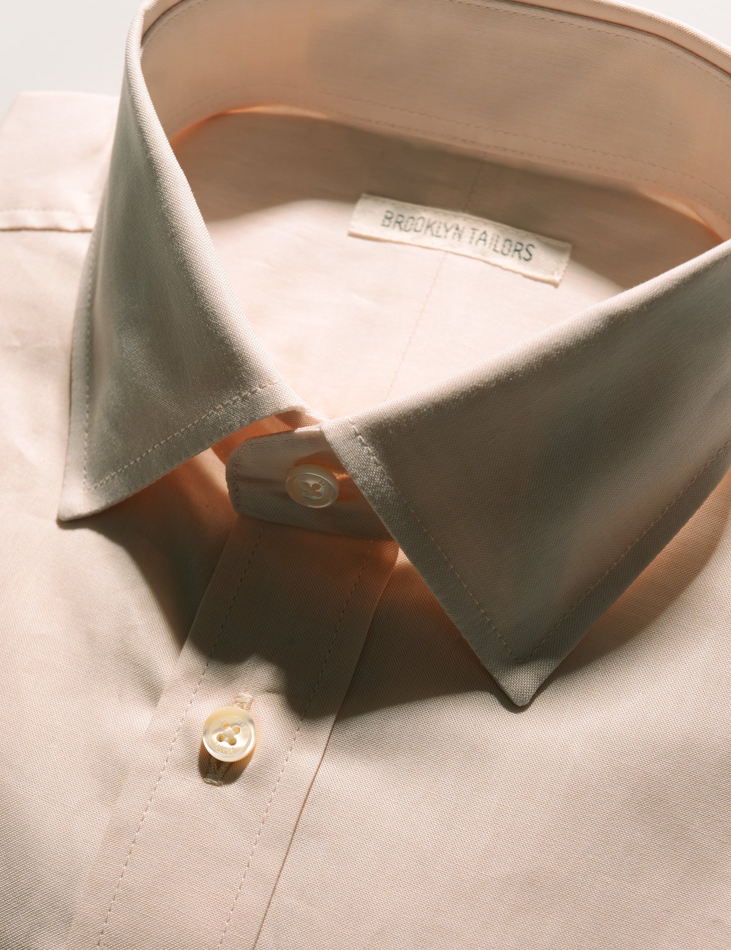 BKT20 Slim Dress Shirt in Pinpoint Oxford - Sand