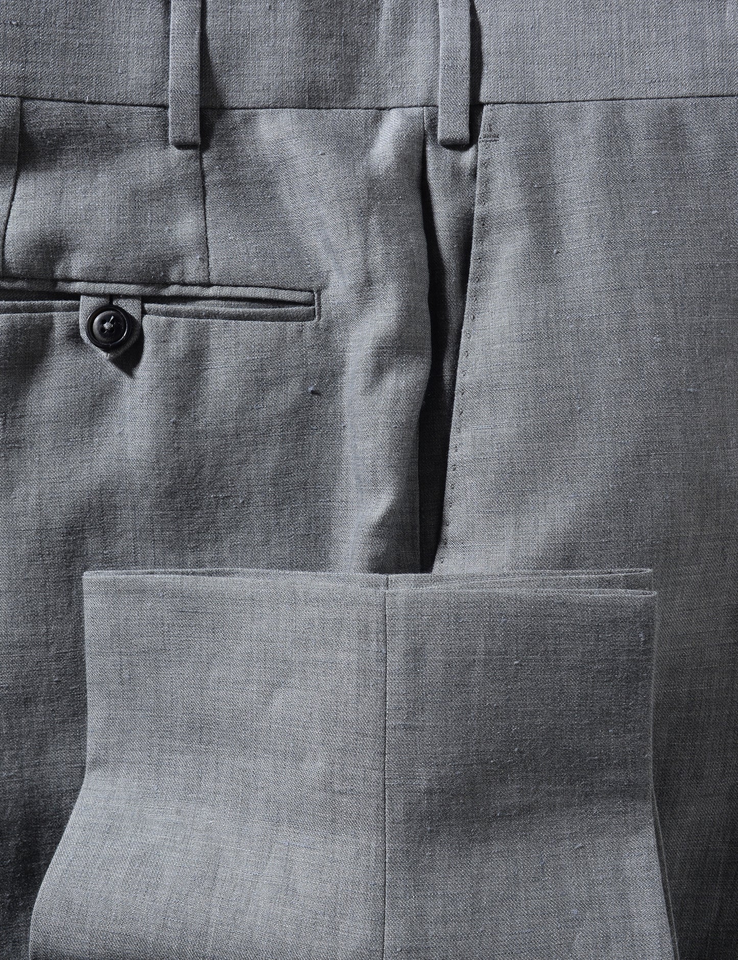 BKT50 Tailored Trousers in Linen Twill - Pewter