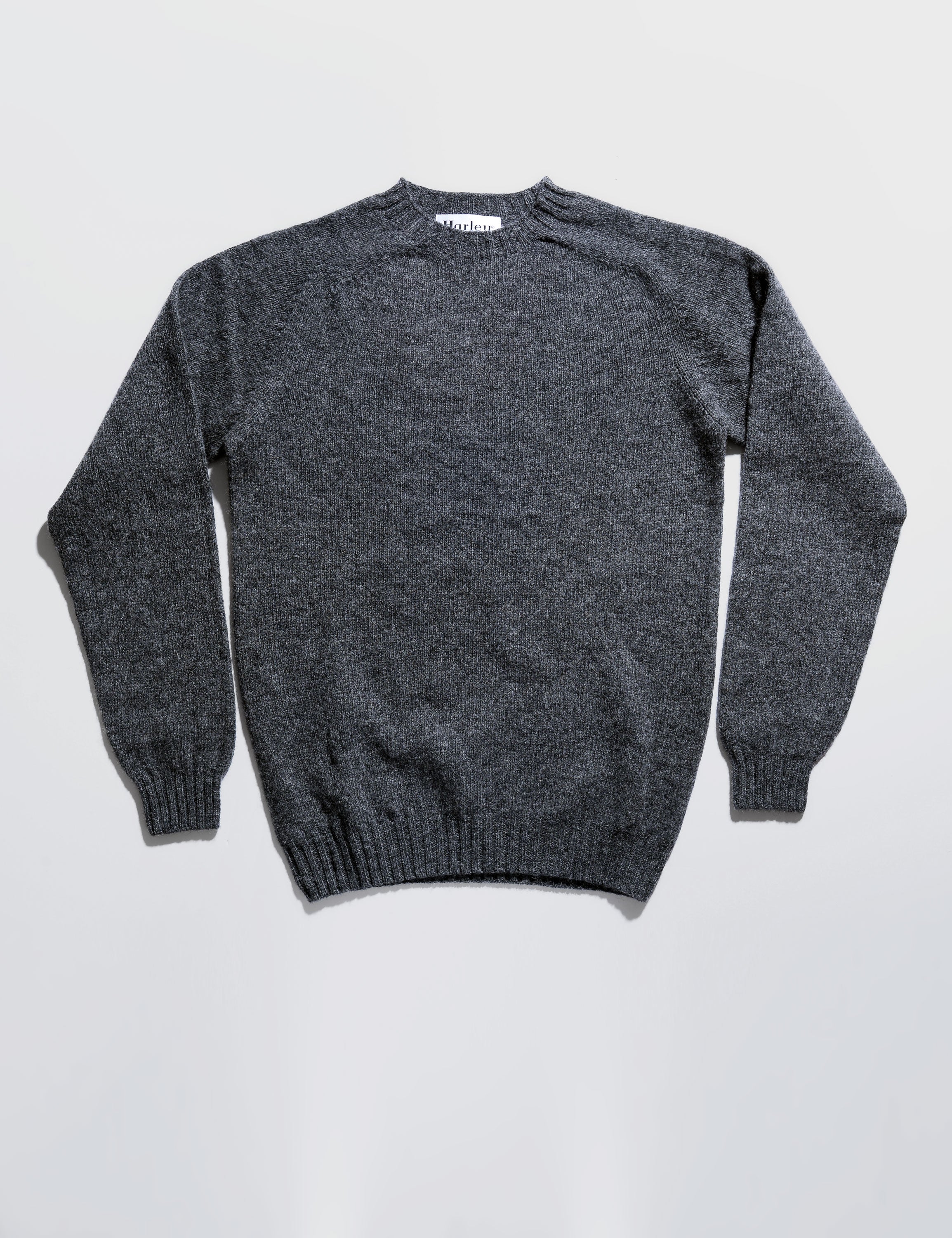 Slim Fit Shetland Sweater Basalt