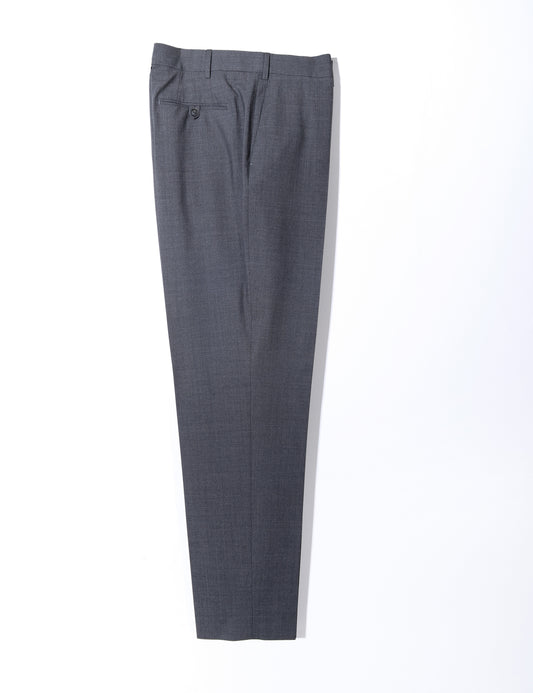 Full length shot of Brooklyn Tailors BKT50 Tailored Trousers in Tropical Wool - Gray Plaid