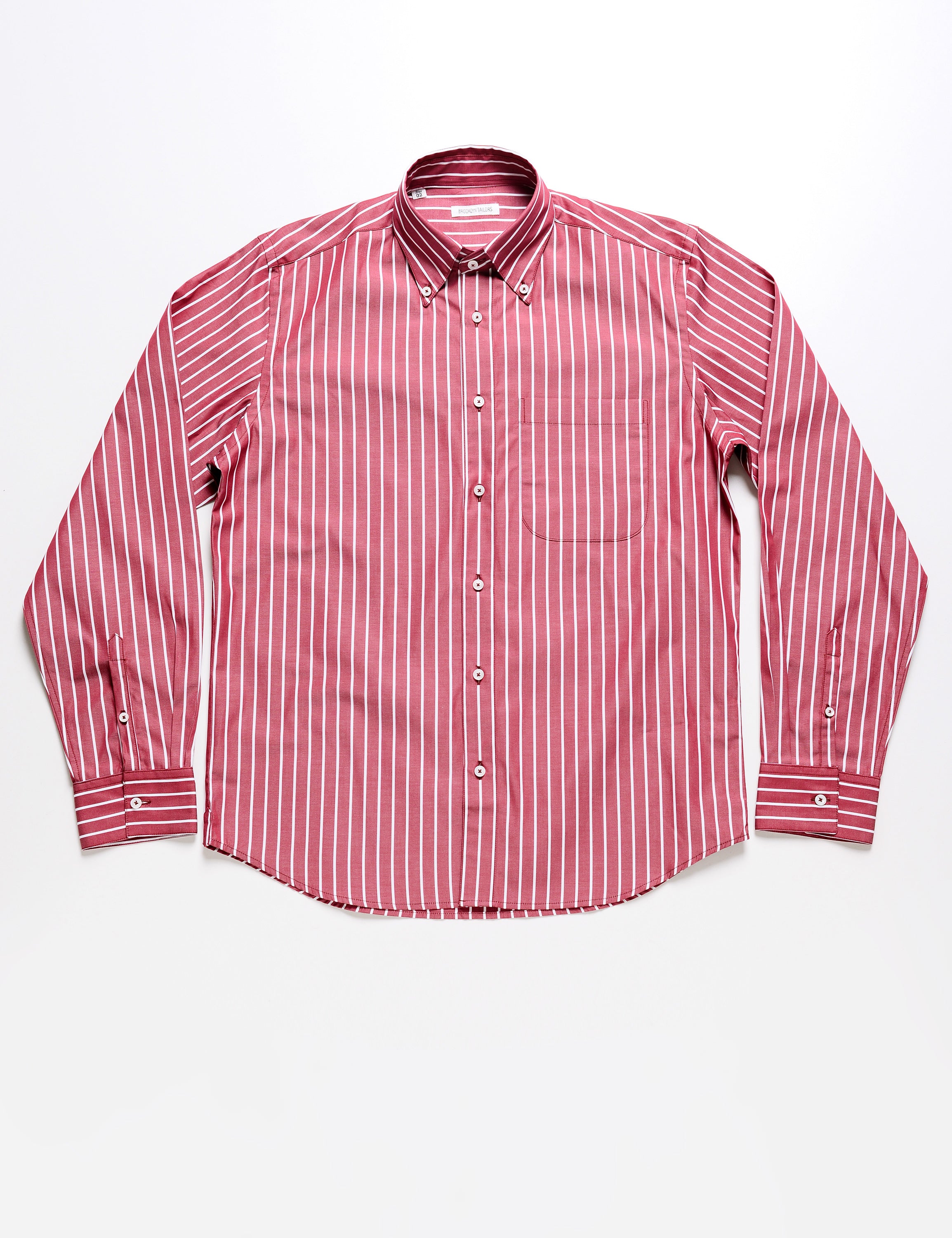 FINAL SALE BKT14 Relaxed Shirt Big Stripe Crimson