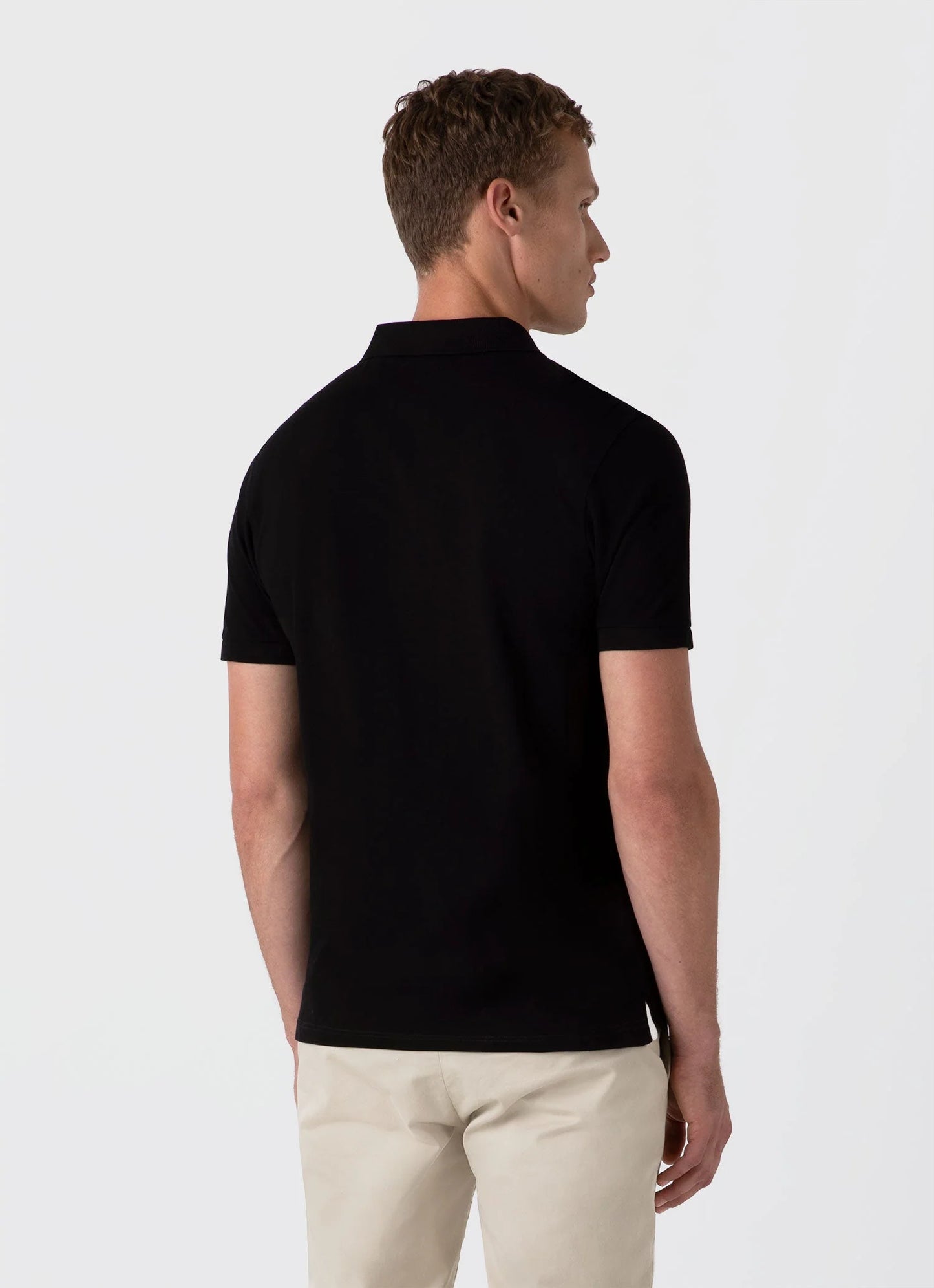 Short Sleeve Pique Polo - Black