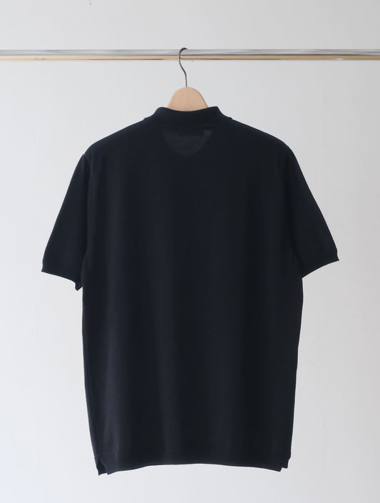 Easy Knit Polo in Black