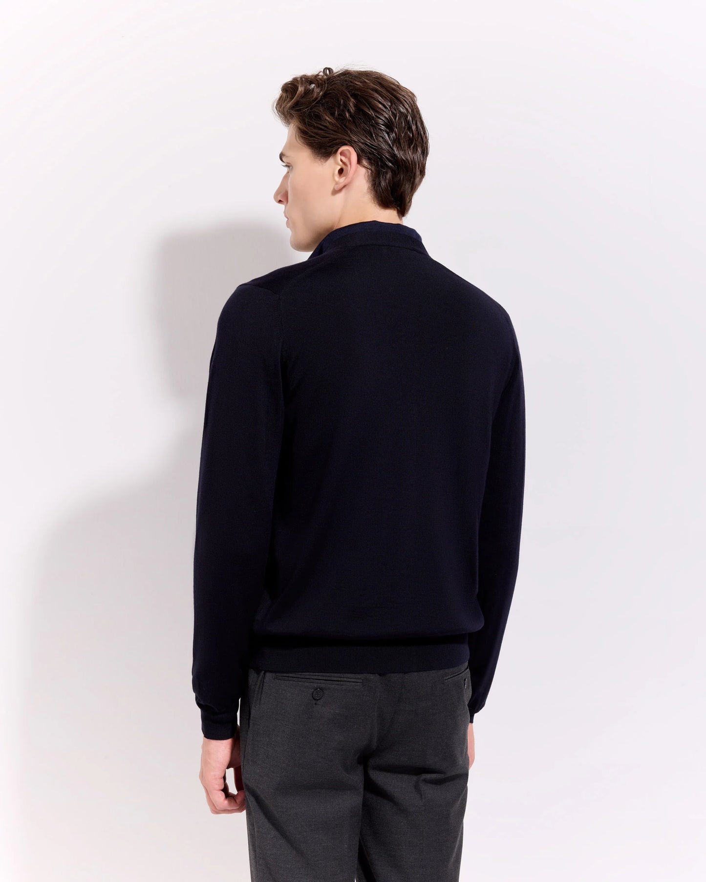 Wool Cashmere Cardigan Sweater - Gray