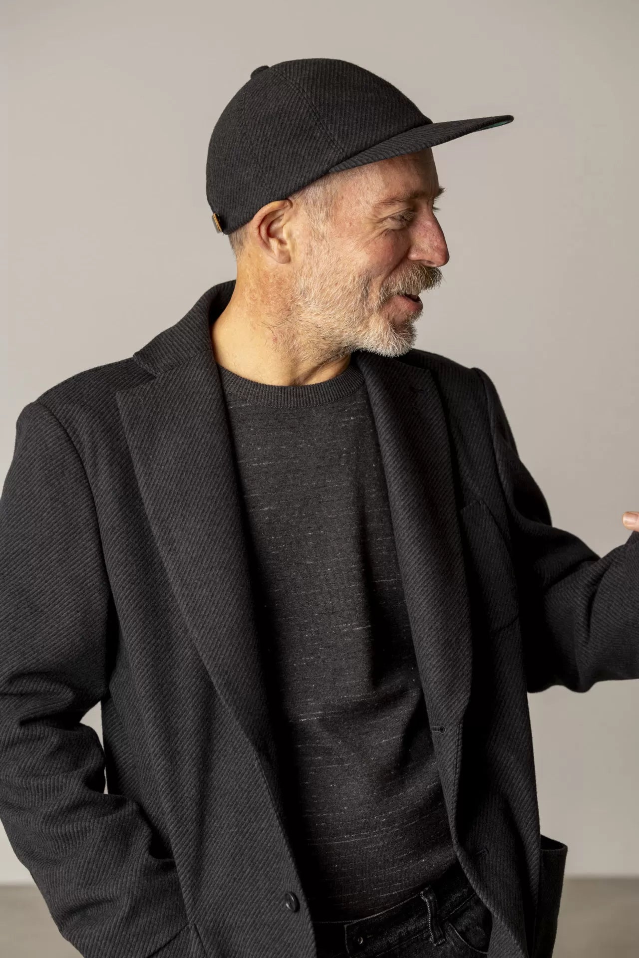 Knit Cotton Sweater - Heathered Charcoal