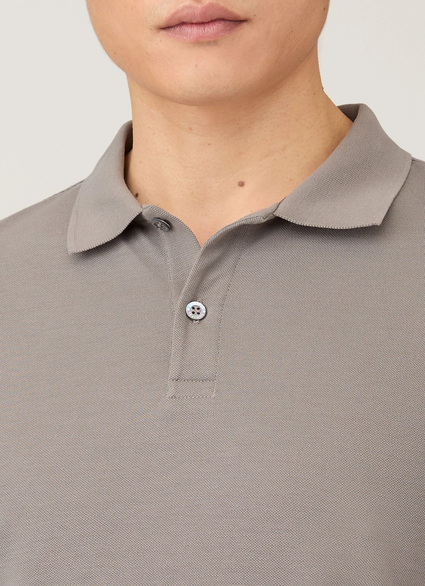 Short Sleeve Pique Polo - Iron Gray