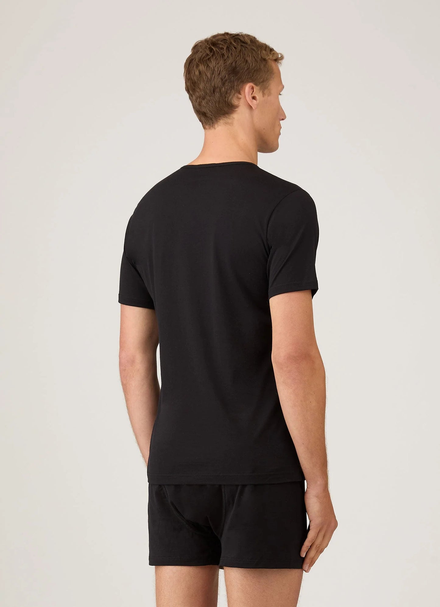 Superfine Cotton Underwear T-shirt - Black